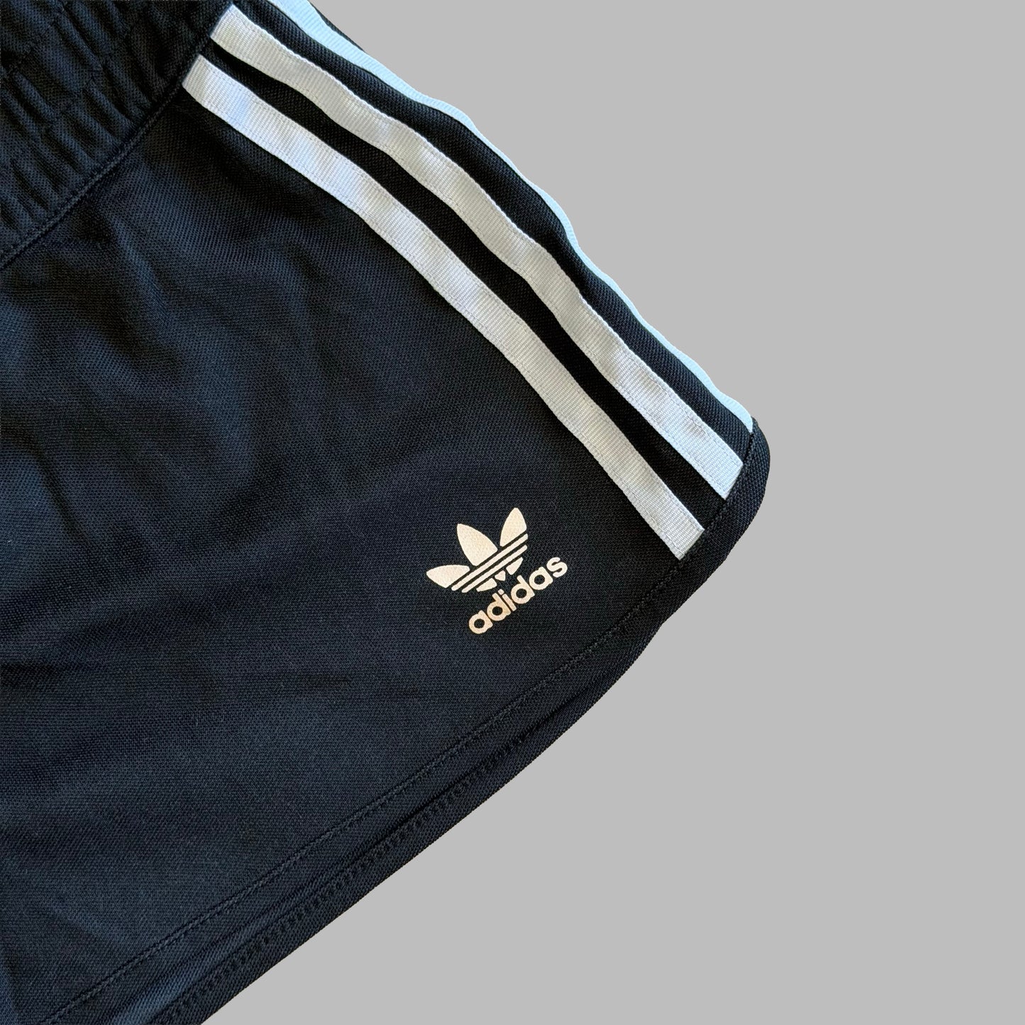 Adidas Three Stripe Mini Shorts - S