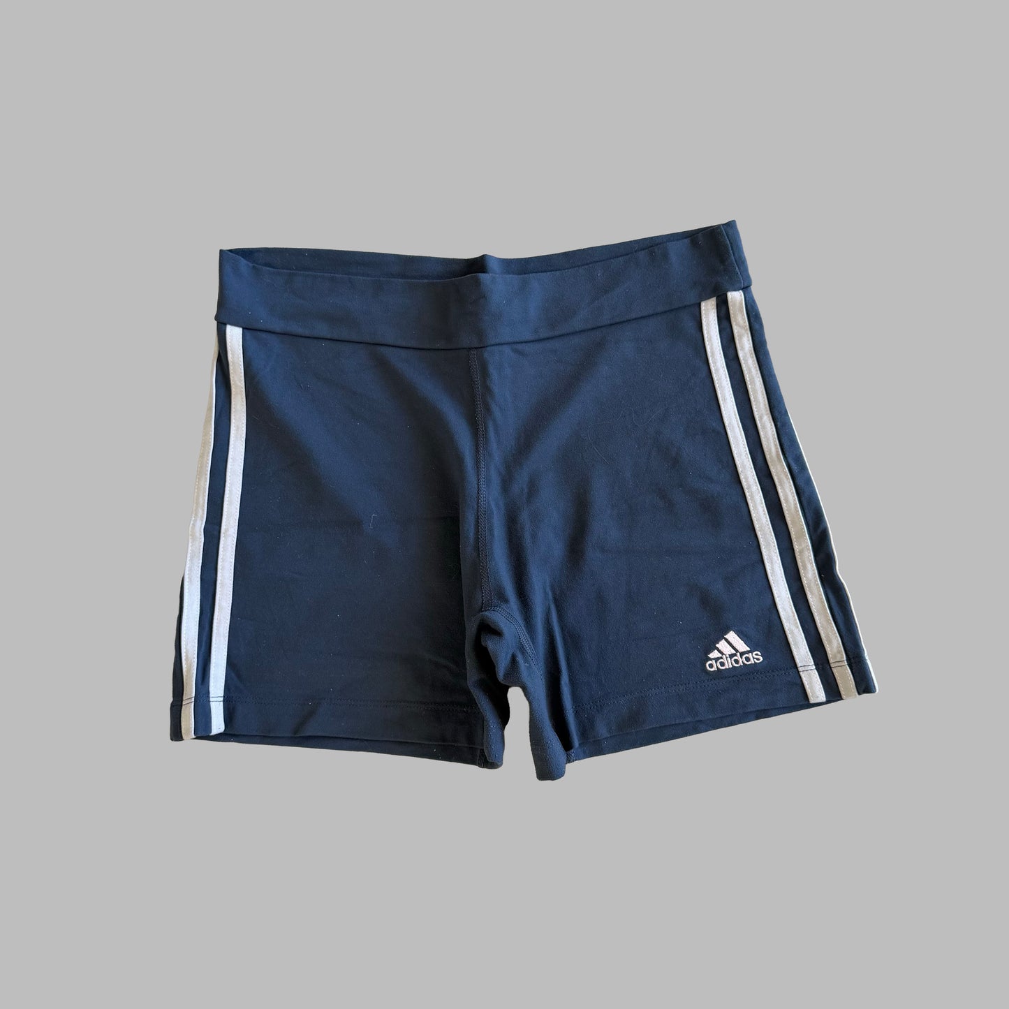 Y2K Adidas Three Stripe Activewear Micro Shorts - L