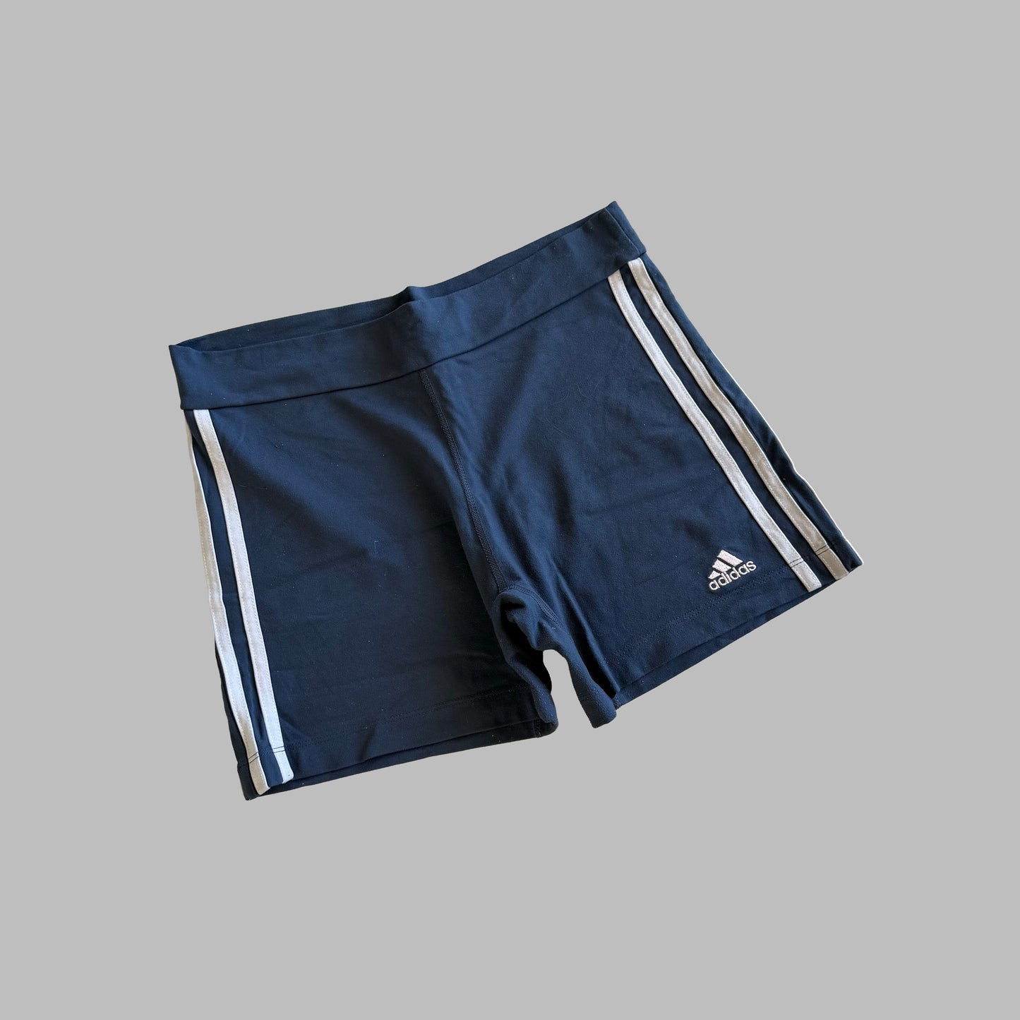 Y2K Adidas Three Stripe Activewear Micro Shorts - L