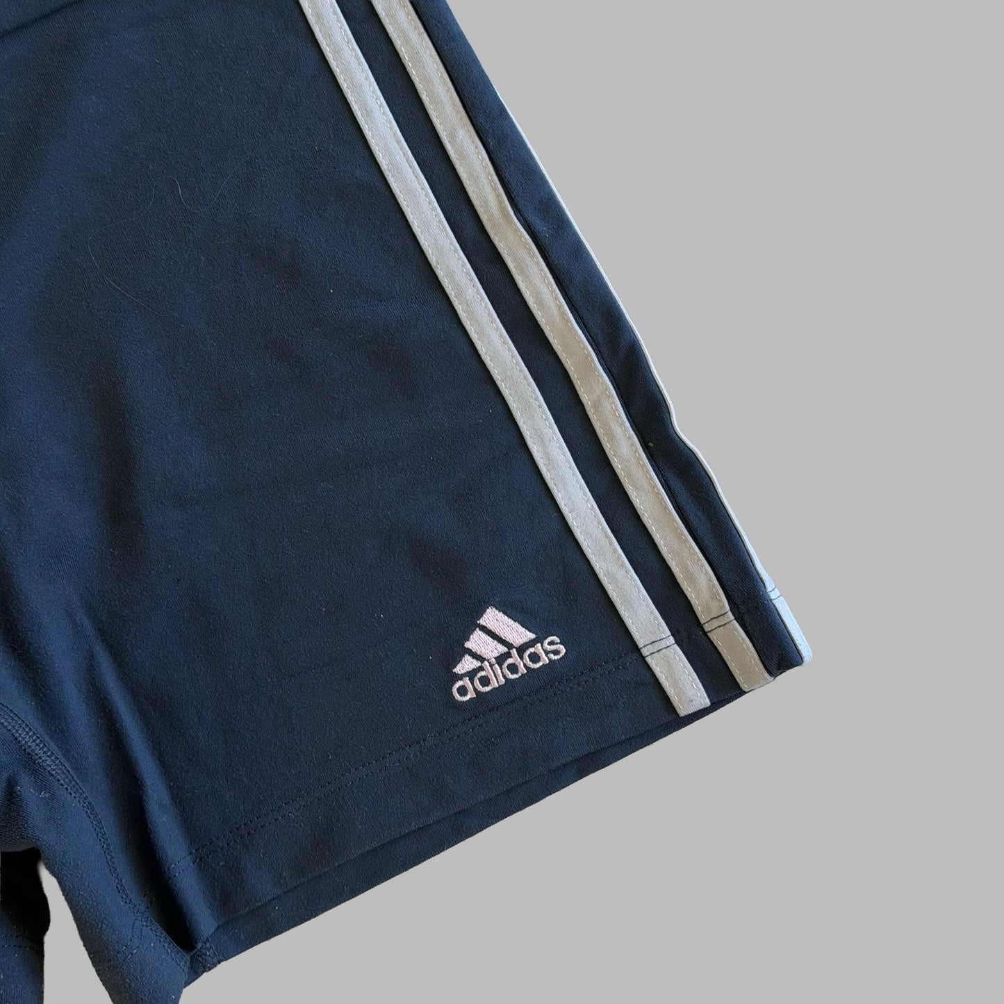 Y2K Adidas Three Stripe Activewear Micro Shorts - L