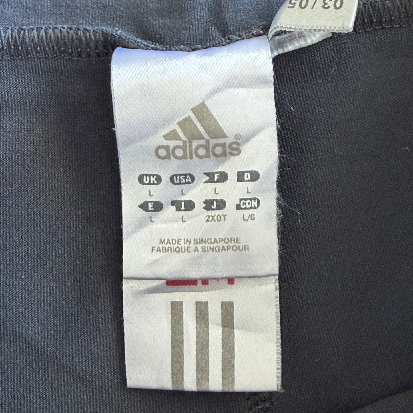 Y2K Adidas Three Stripe Activewear Micro Shorts - L