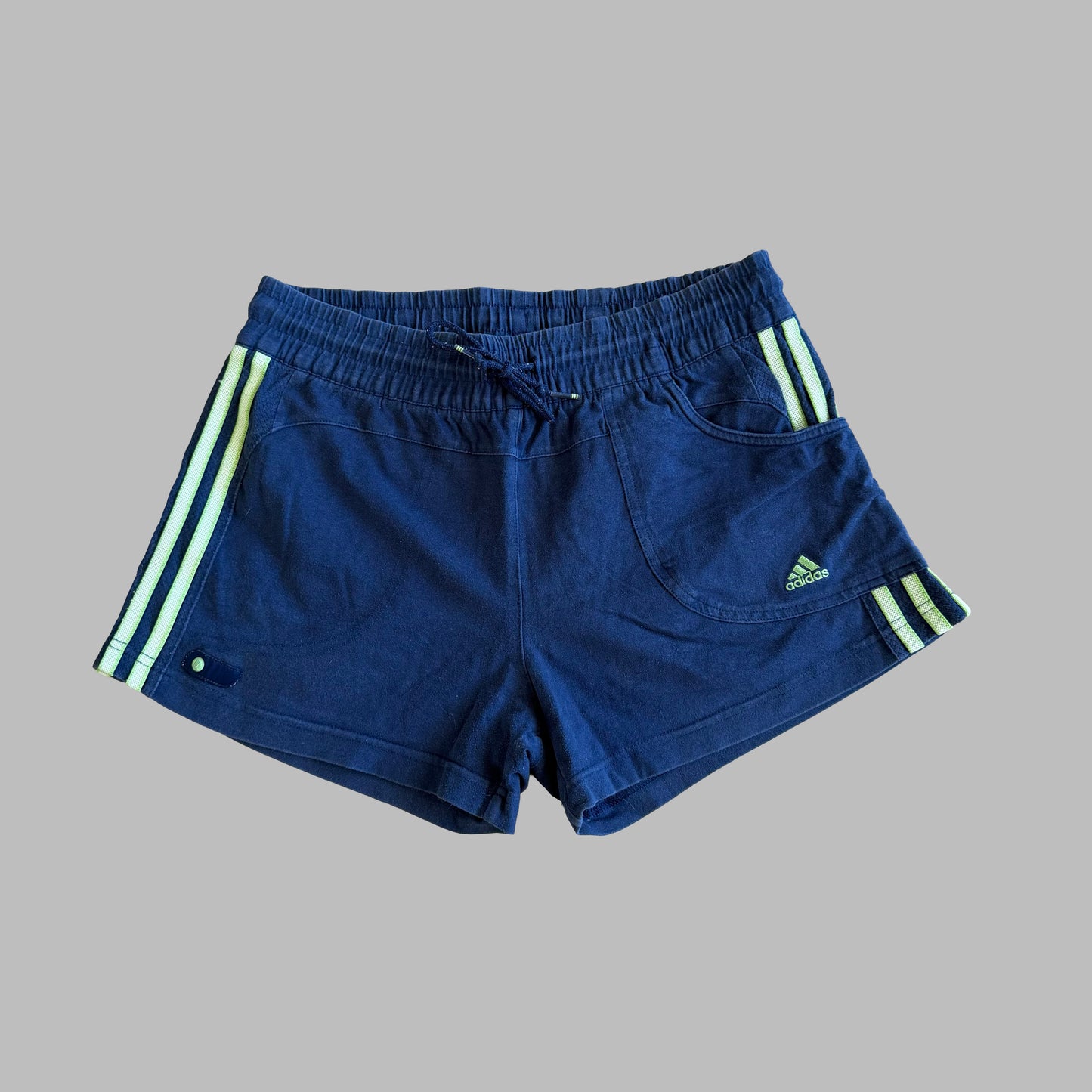 Y2K Adidas Three Stripe Mini Shorts - M
