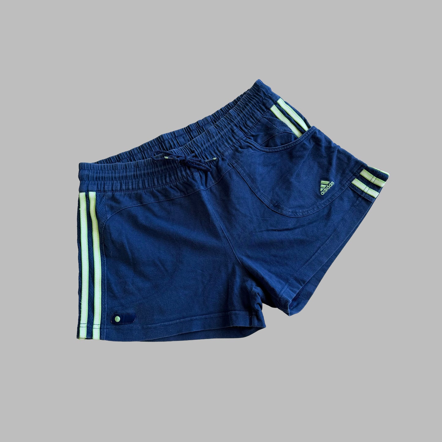 Y2K Adidas Three Stripe Mini Shorts - M