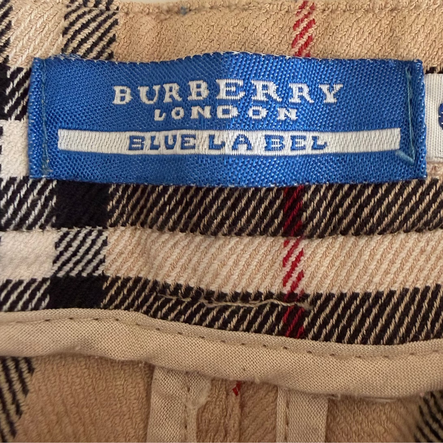 Y2K Burberry Nova Check Flared Jeans - 26"