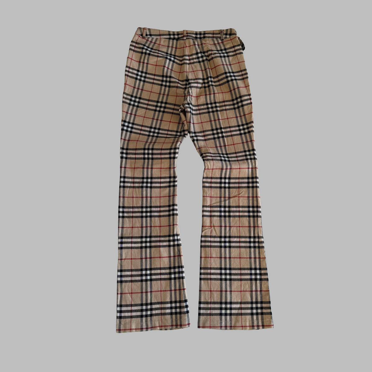 Y2K Burberry Nova Check Flared Jeans - 26"