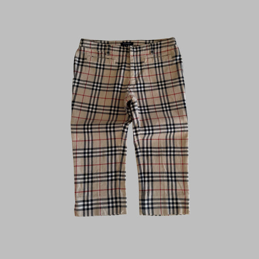 Y2K Burberry Nova Check Capris - 30"