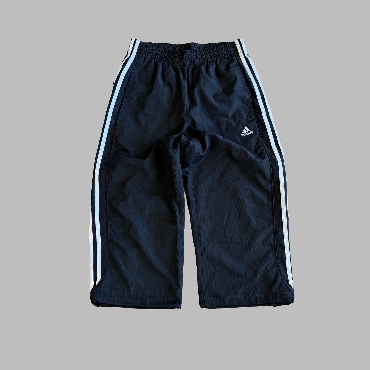Y2K Adidas Three Stripe Track Capris - S