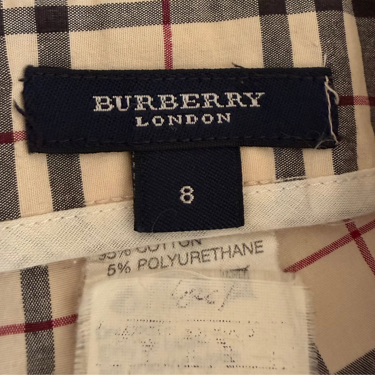 Y2K Burberry Nova Check Mini Shorts - 31"