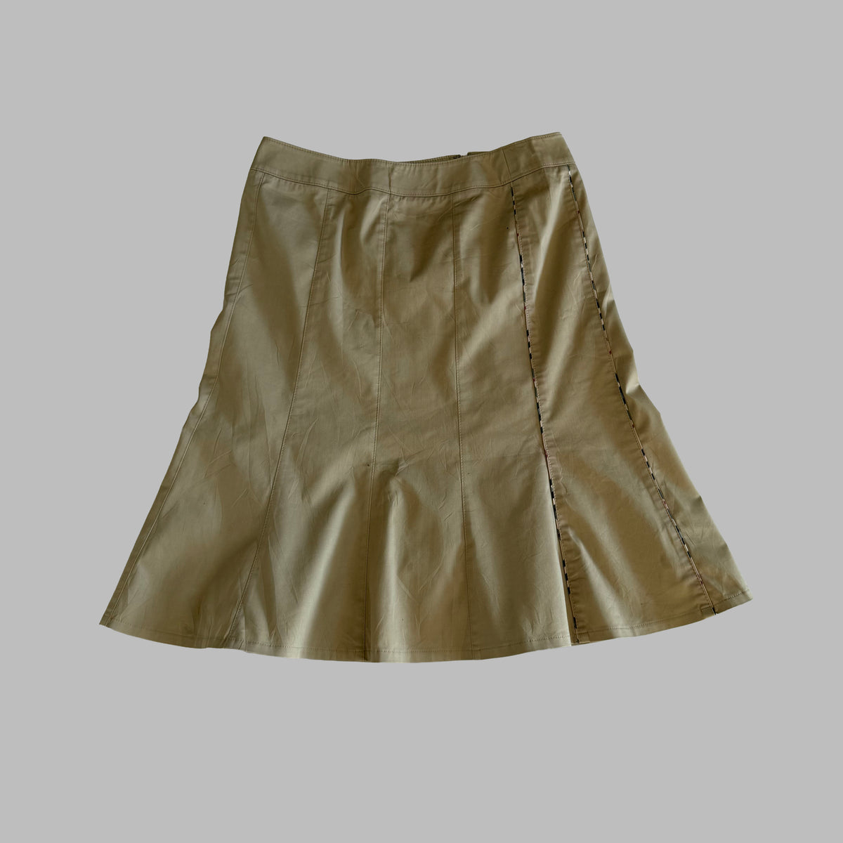 Y2K Burberry Midi Trench Skirt - 32"