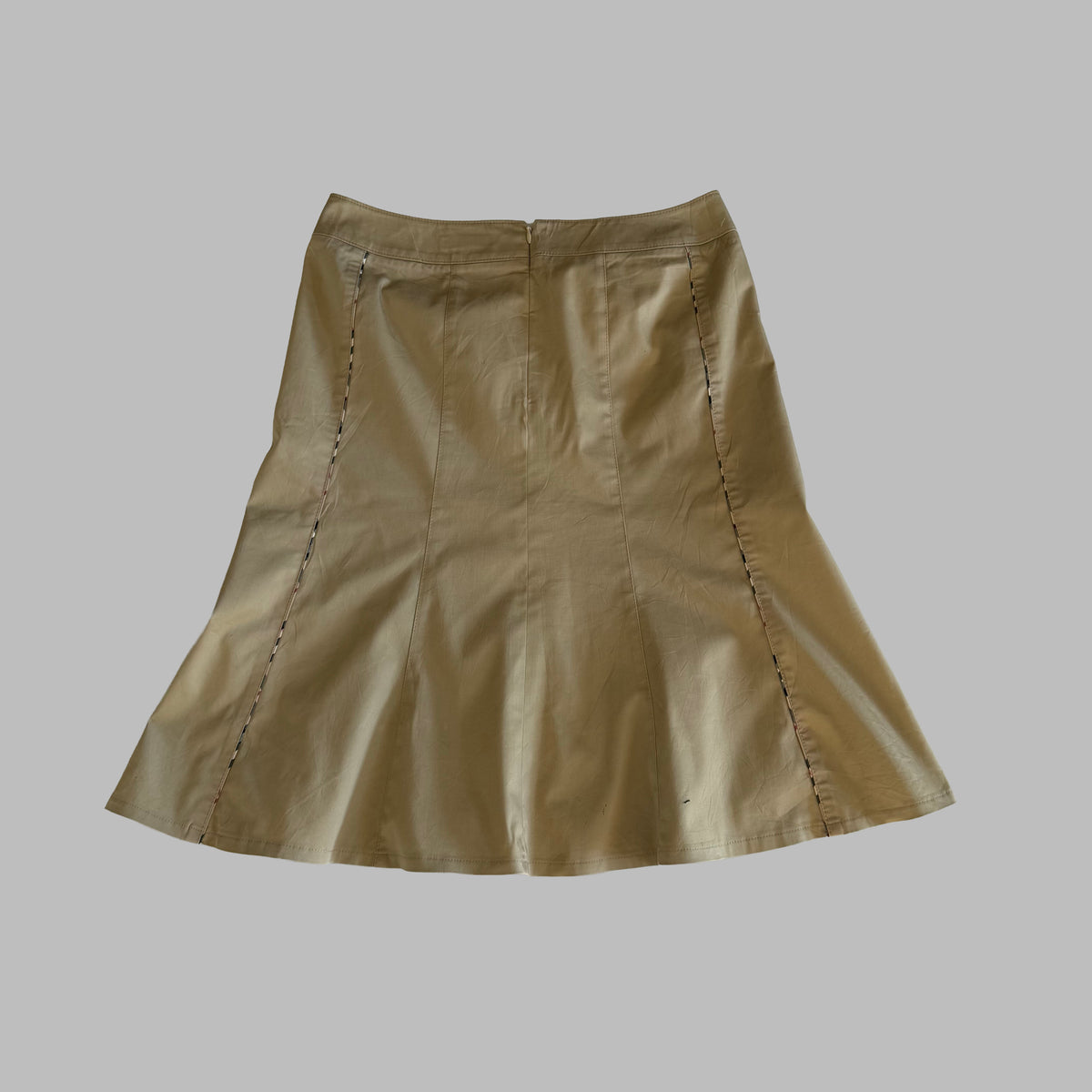 Y2K Burberry Midi Trench Skirt - 32"