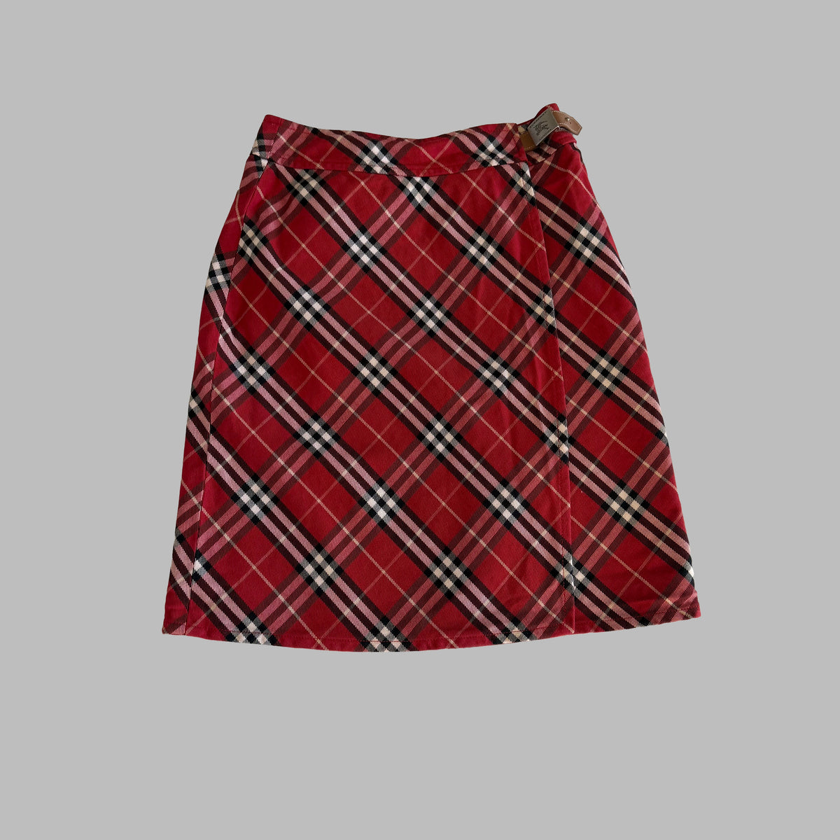 Y2K Burberry Midi Wrap Skirt - 26"