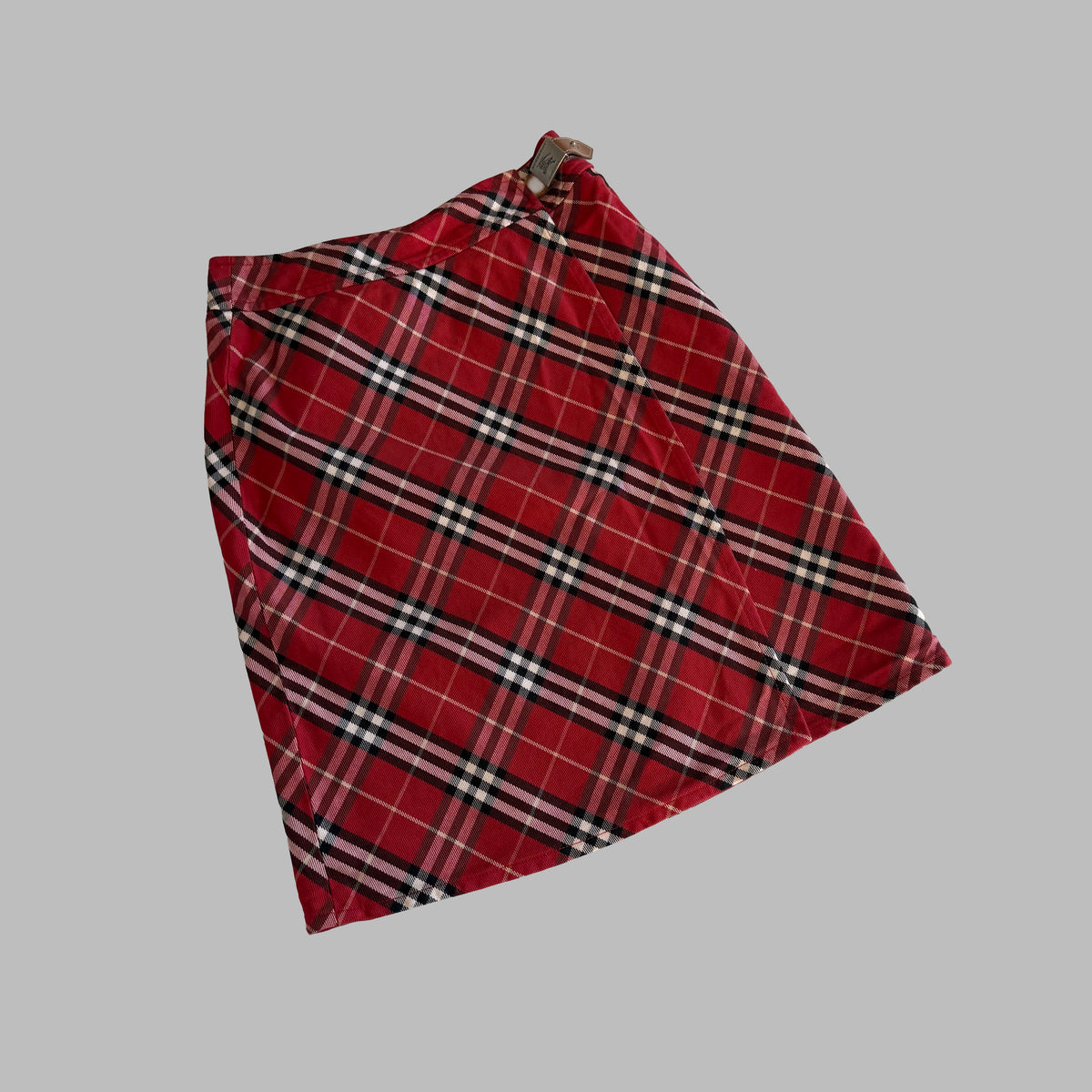 Y2K Burberry Midi Wrap Skirt - 26"