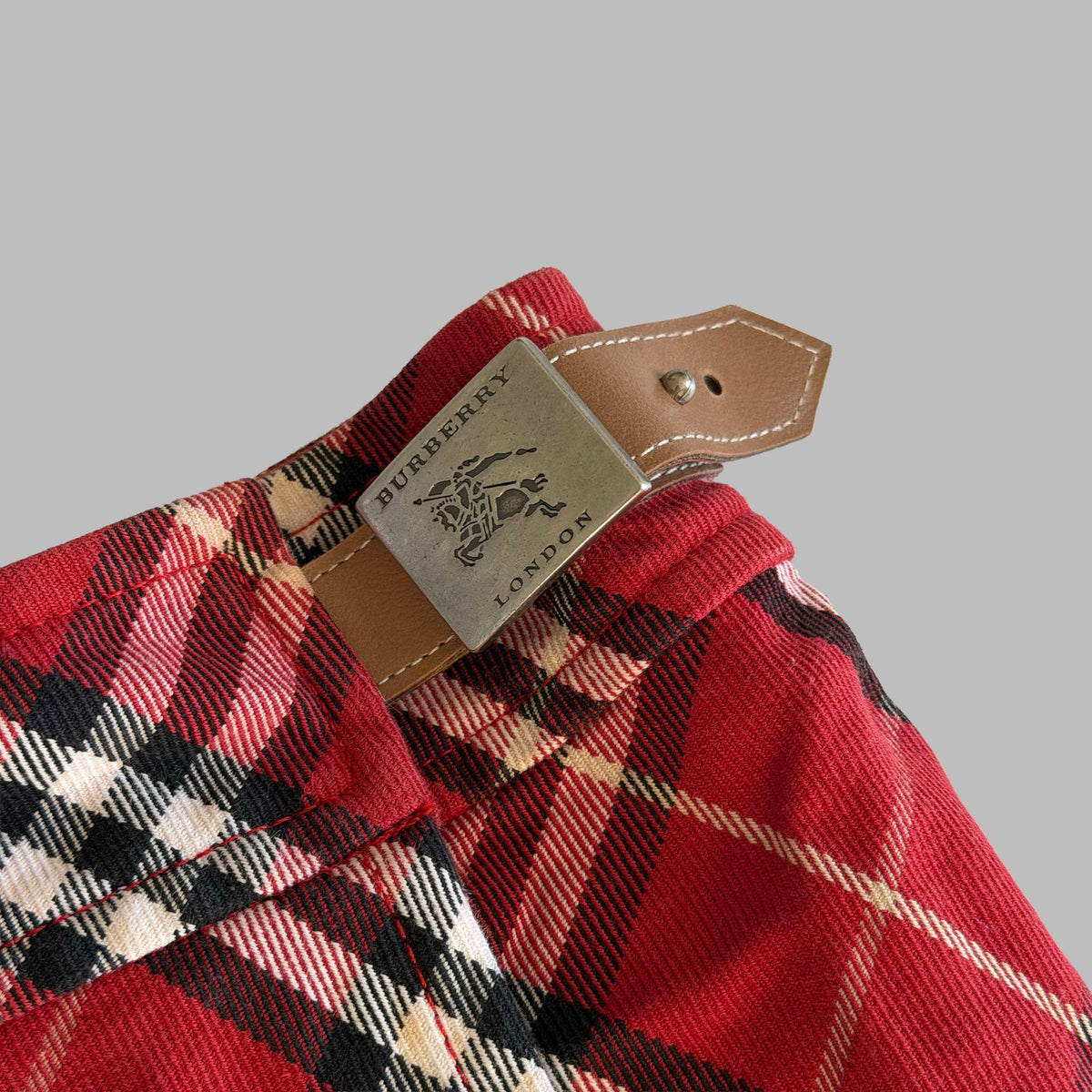 Y2K Burberry Midi Wrap Skirt - 26"