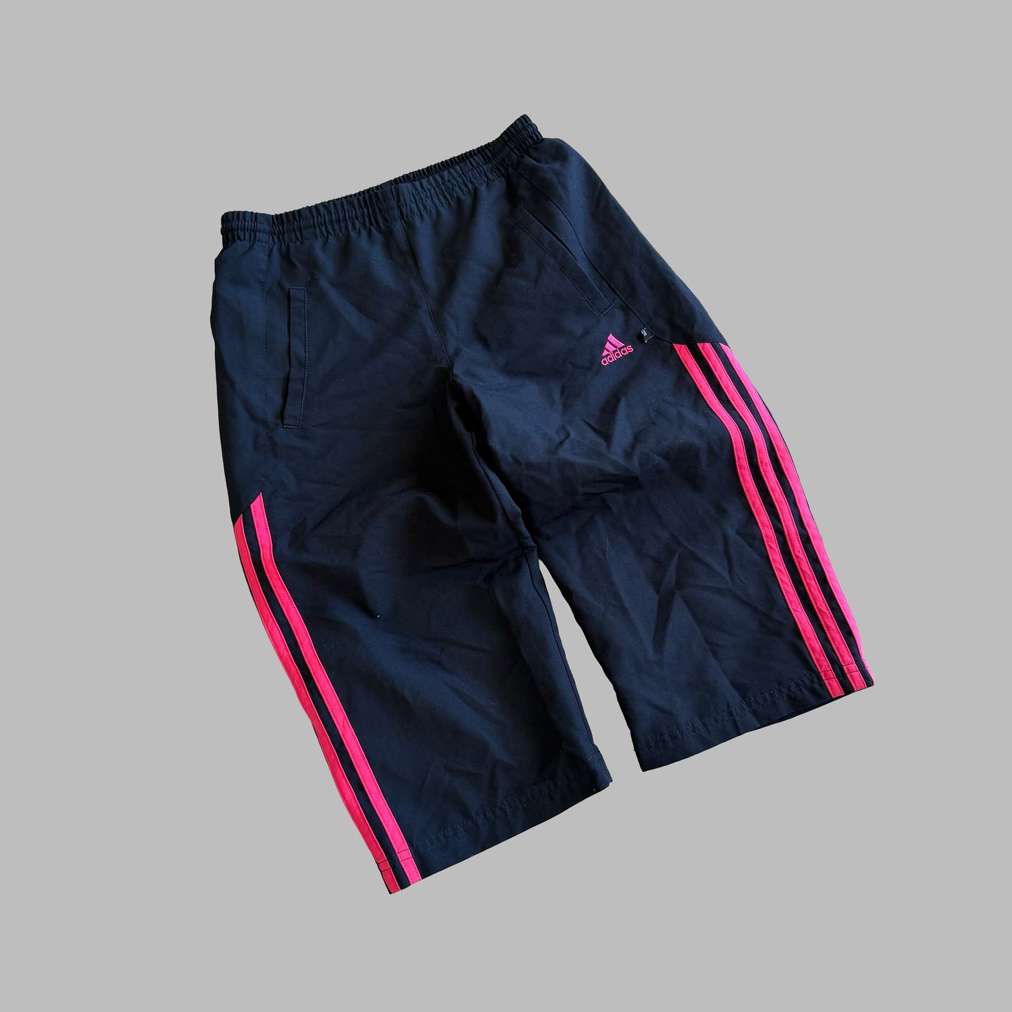 Y2K Adidas Three Stripe Track Capris - XS