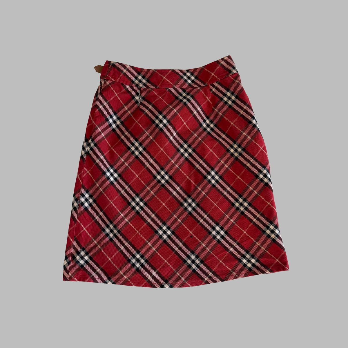 Y2K Burberry Midi Wrap Skirt - 26"