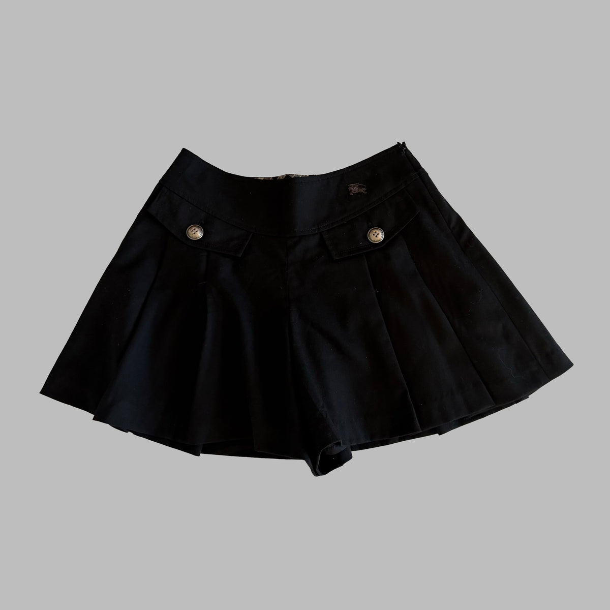 Y2K Burberry Pleated Mini Skirt - 26"
