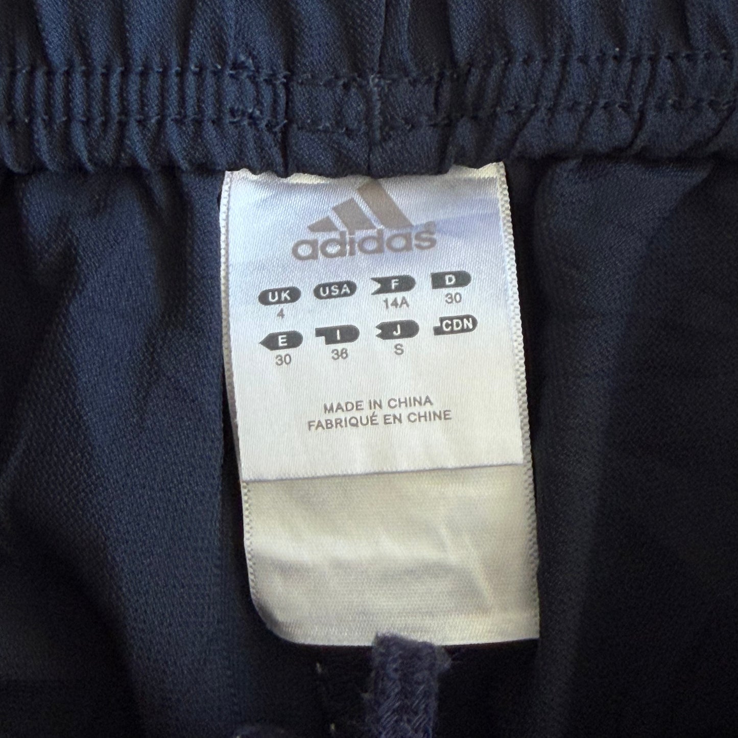 Y2K Adidas Three Stripe Capris - S