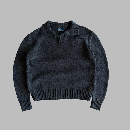 90s Polo Ralph Lauren Heavyweight Henley Knit - M