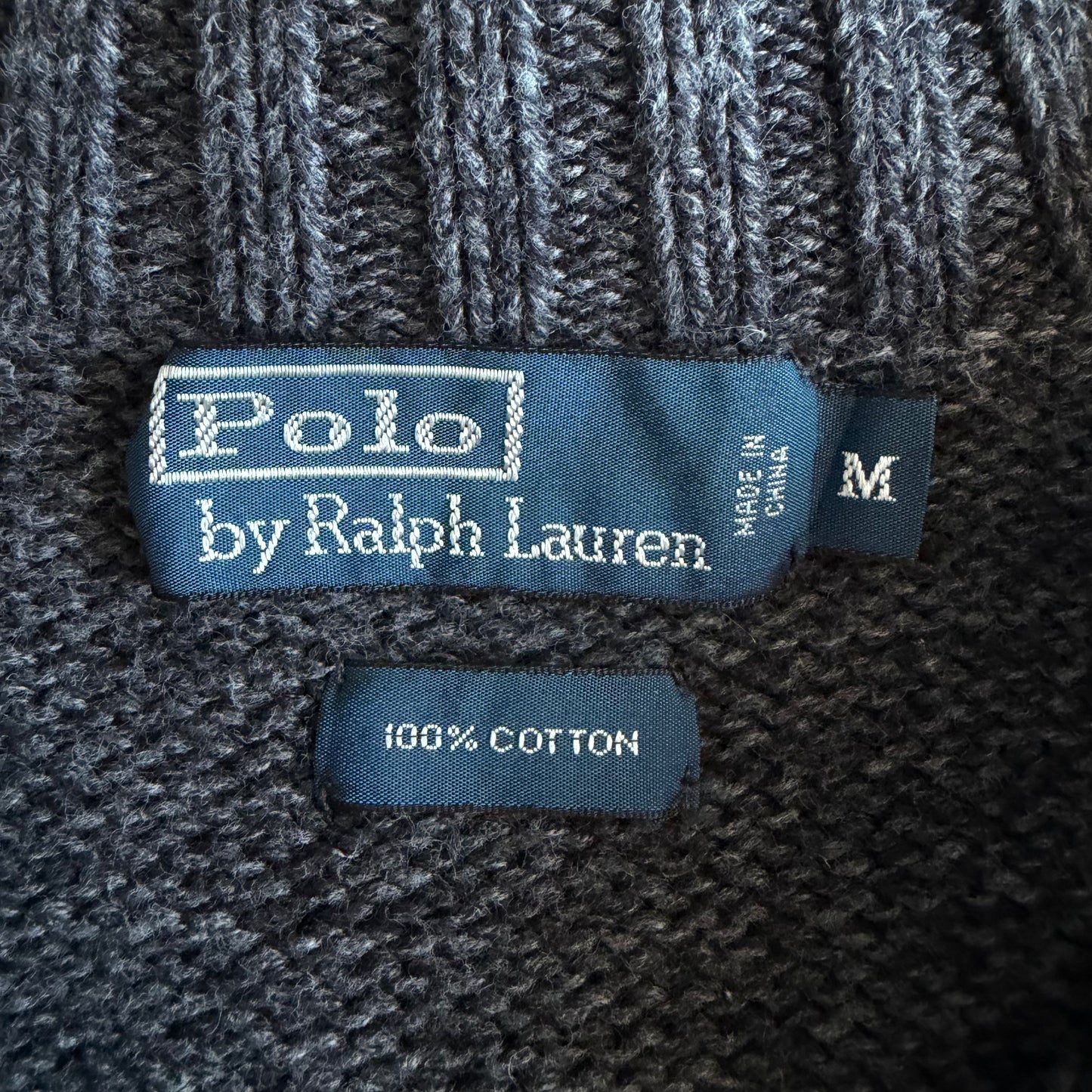 90s Polo Ralph Lauren Heavyweight Henley Knit - M