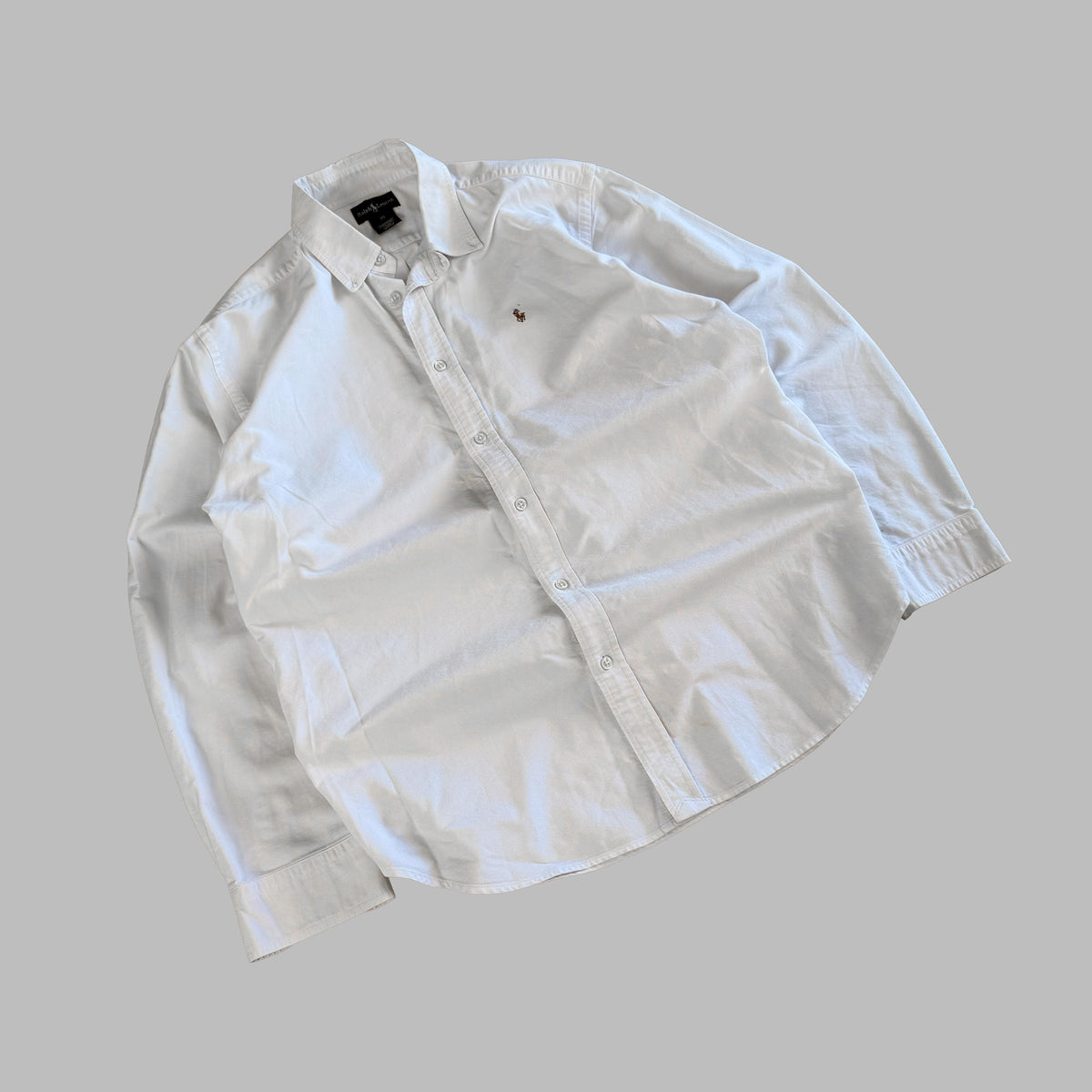 Y2K Polo Ralph Lauren Cotton Button Up Shirt - M