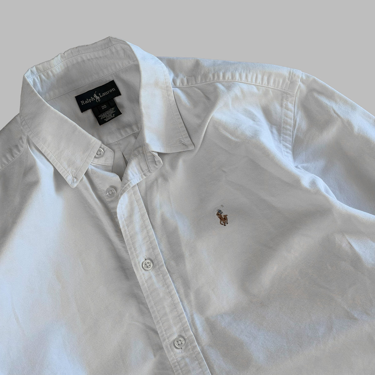 Y2K Polo Ralph Lauren Cotton Button Up Shirt - M