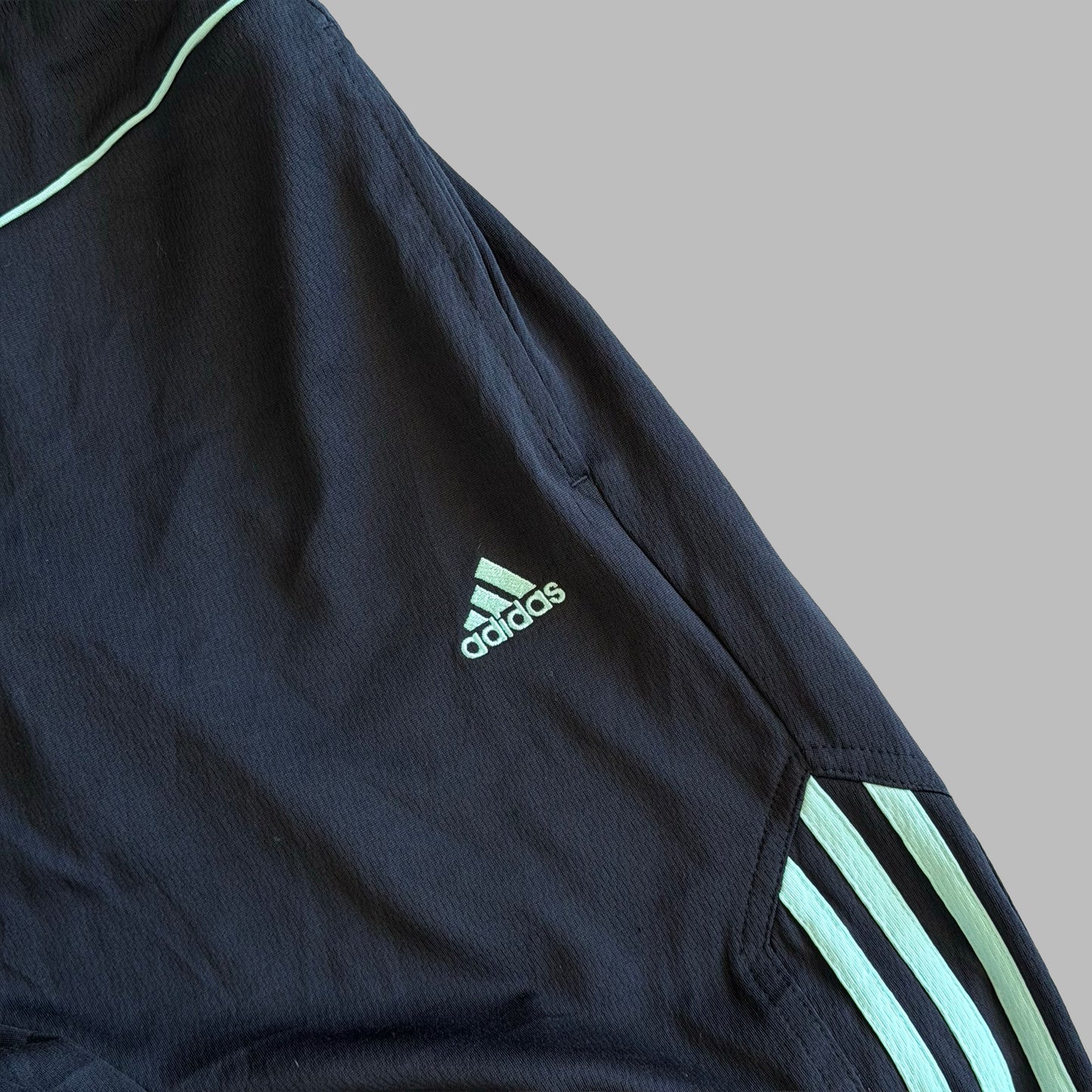 Y2K Adidas Three Stripe Activewear Capris - L