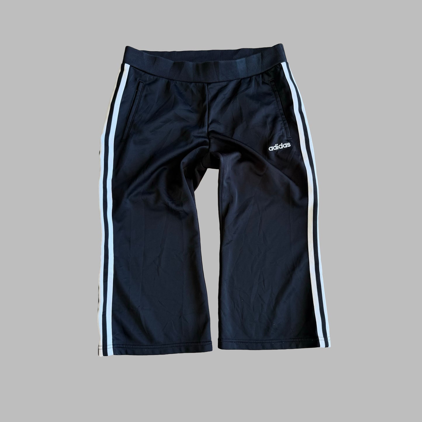 Y2K Adidas Three Stripe Capris - S