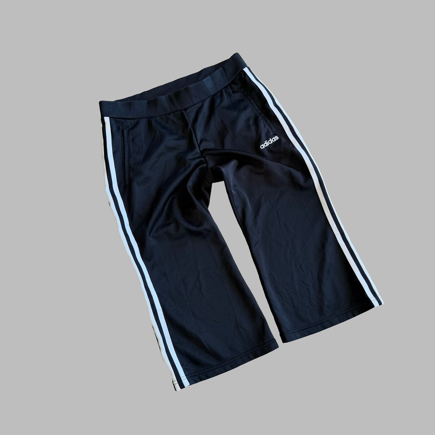 Y2K Adidas Three Stripe Capris - S