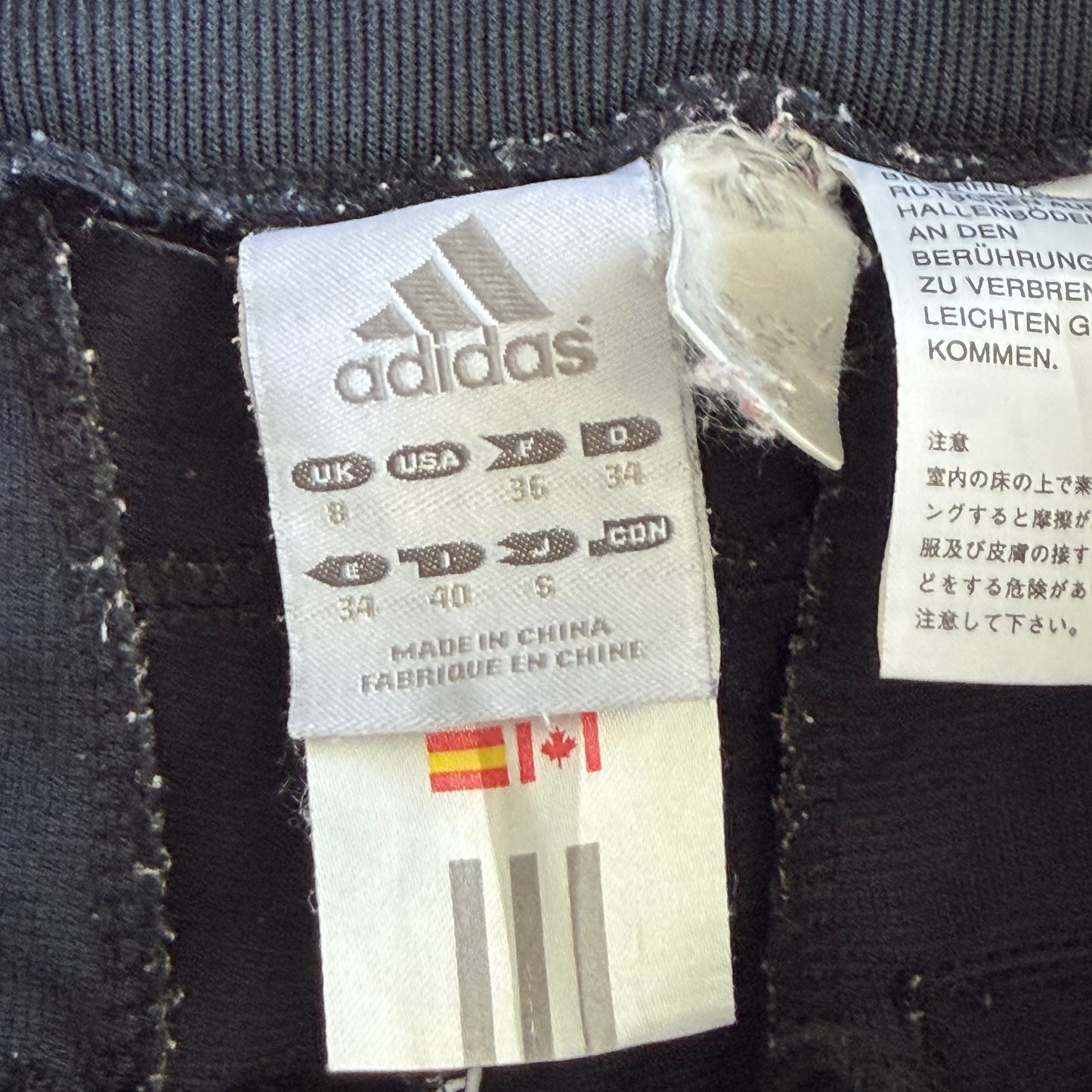Y2K Adidas Three Stripe Capris - S