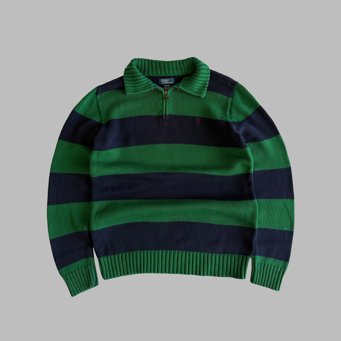 90s Polo Ralph Lauren Striped Quarter Zip - S