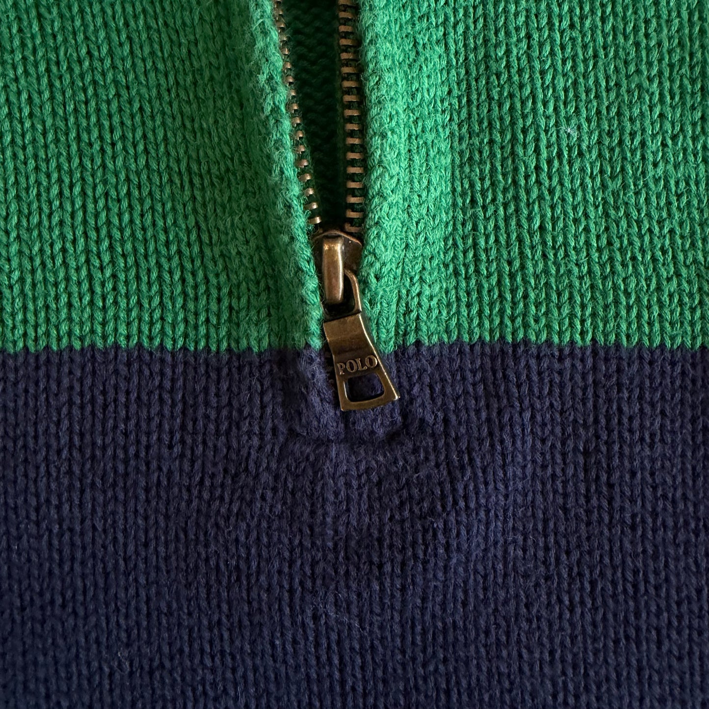 90s Polo Ralph Lauren Striped Quarter Zip - S