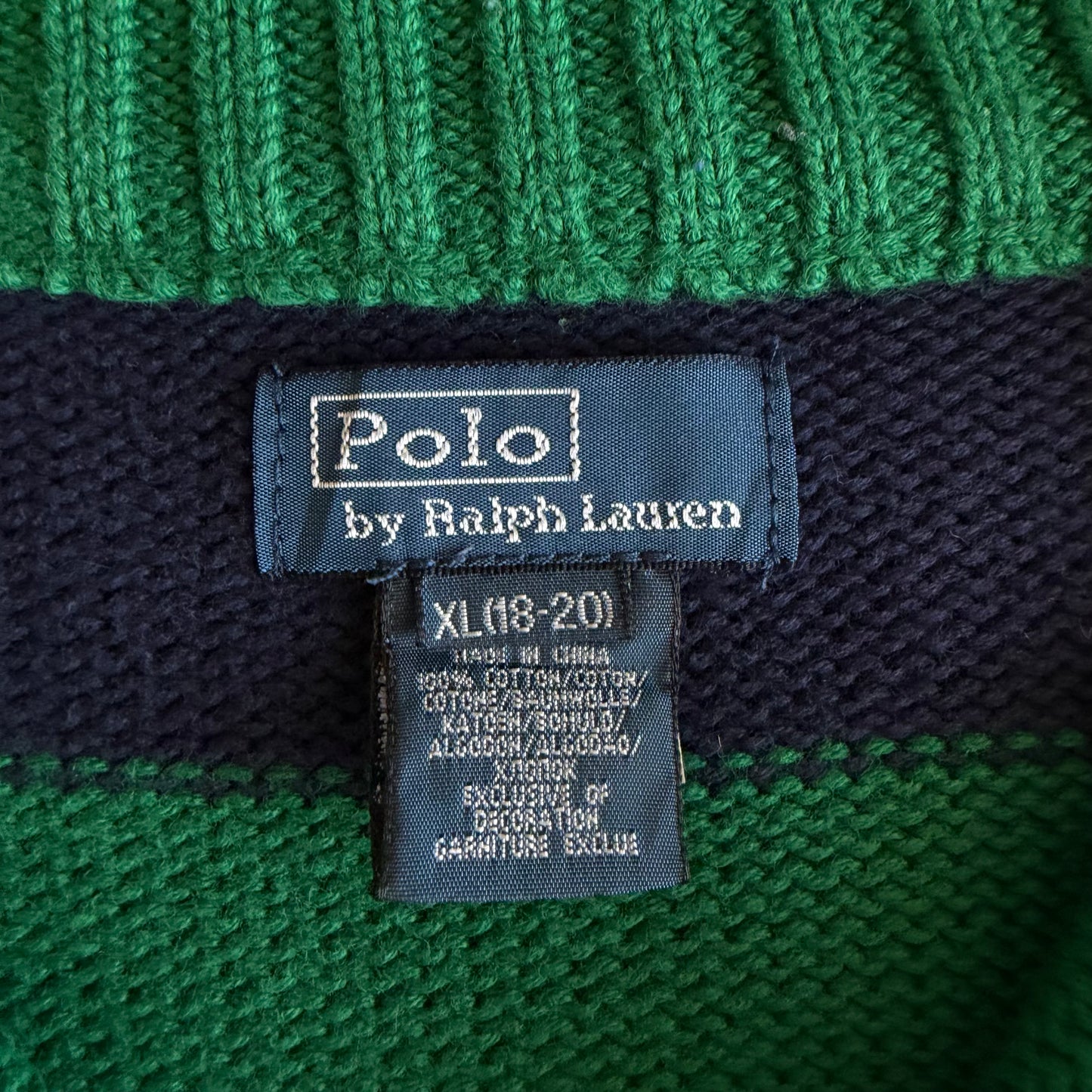 90s Polo Ralph Lauren Striped Quarter Zip - S