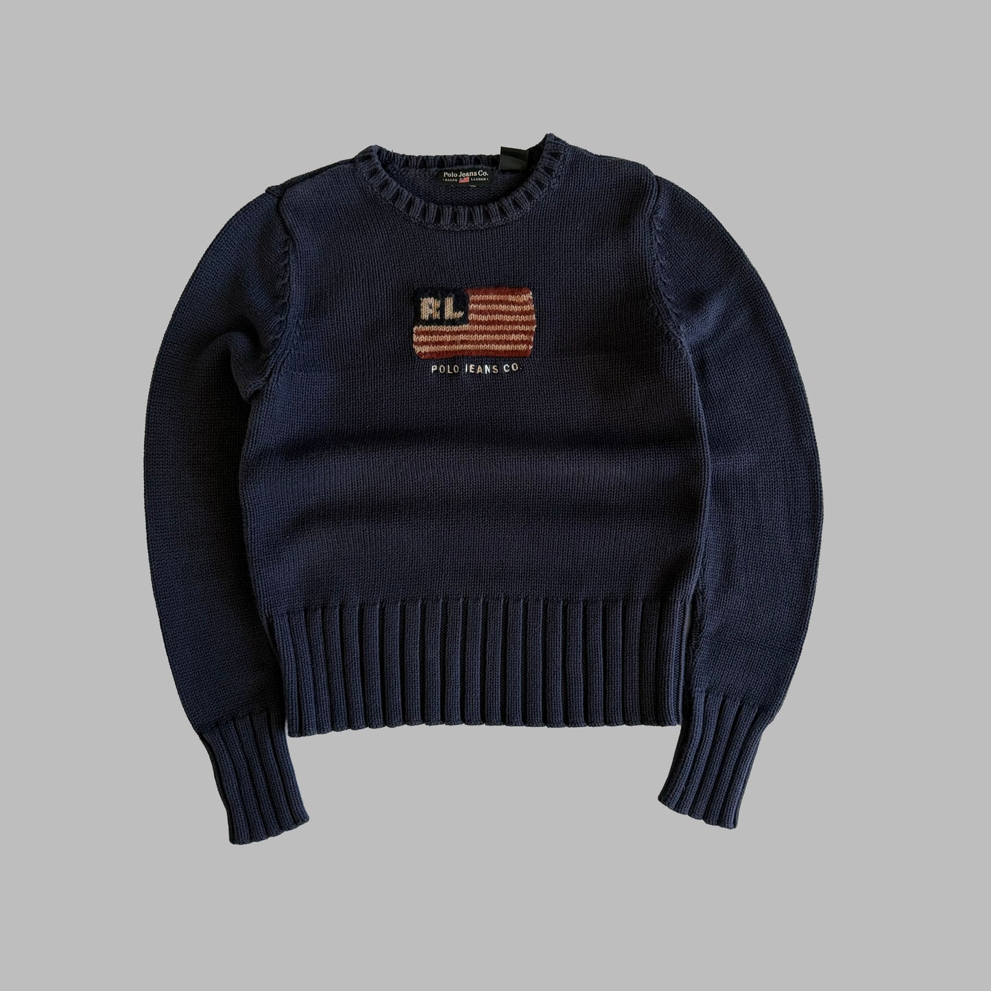 Y2K Polo Ralph Lauren Flag Knit - S