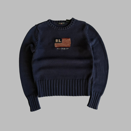 Y2K Polo Ralph Lauren Flag Knit - S