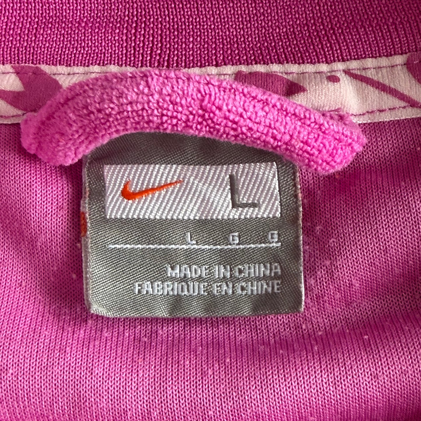Y2K Nike Striped Towelling Track Jacket - M