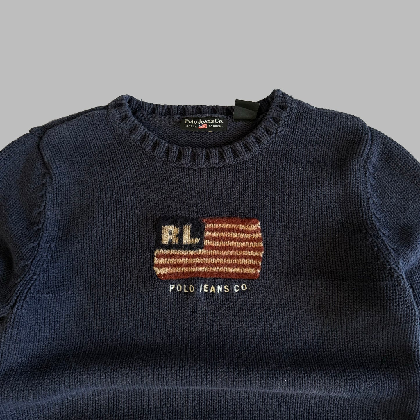 Y2K Polo Ralph Lauren Flag Knit - S
