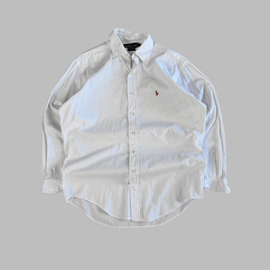 Y2K Polo Ralph Lauren Cotton Button Up Shirt - M