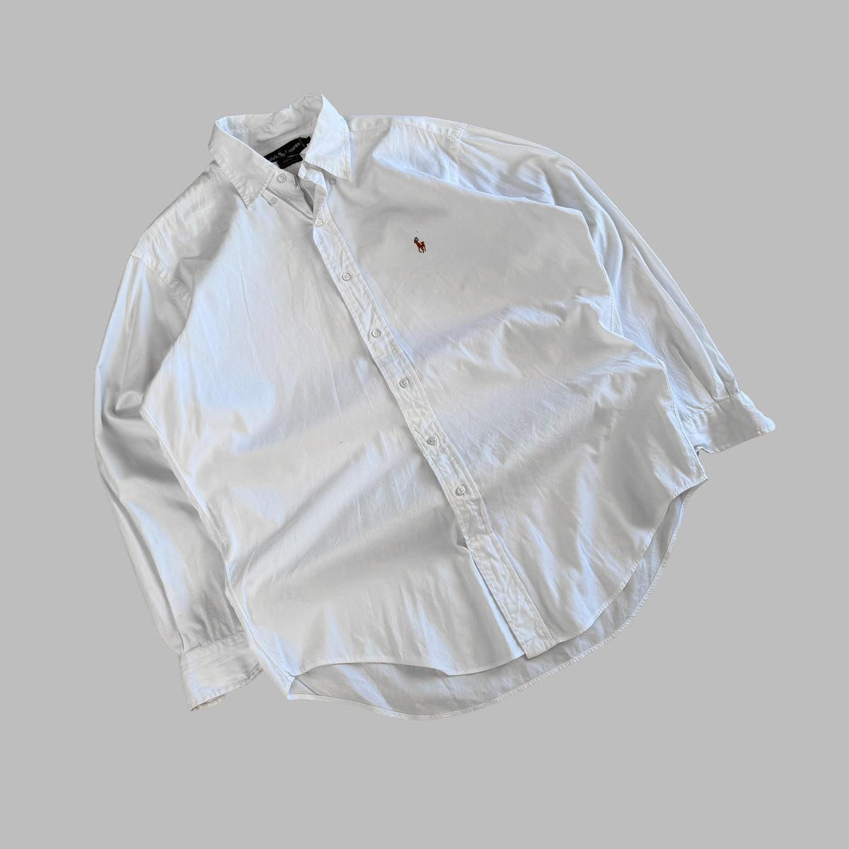 Y2K Polo Ralph Lauren Cotton Button Up Shirt - M
