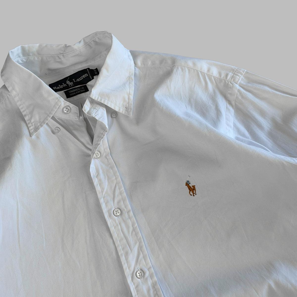 Y2K Polo Ralph Lauren Cotton Button Up Shirt - M