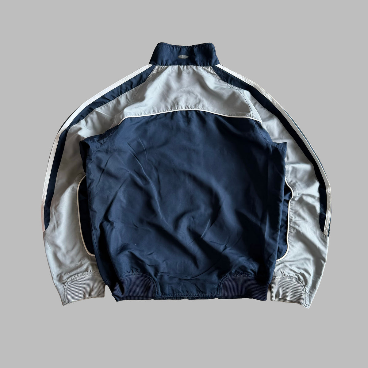 Y2K Adidas Three Stripe Panelled Track Jacket - M