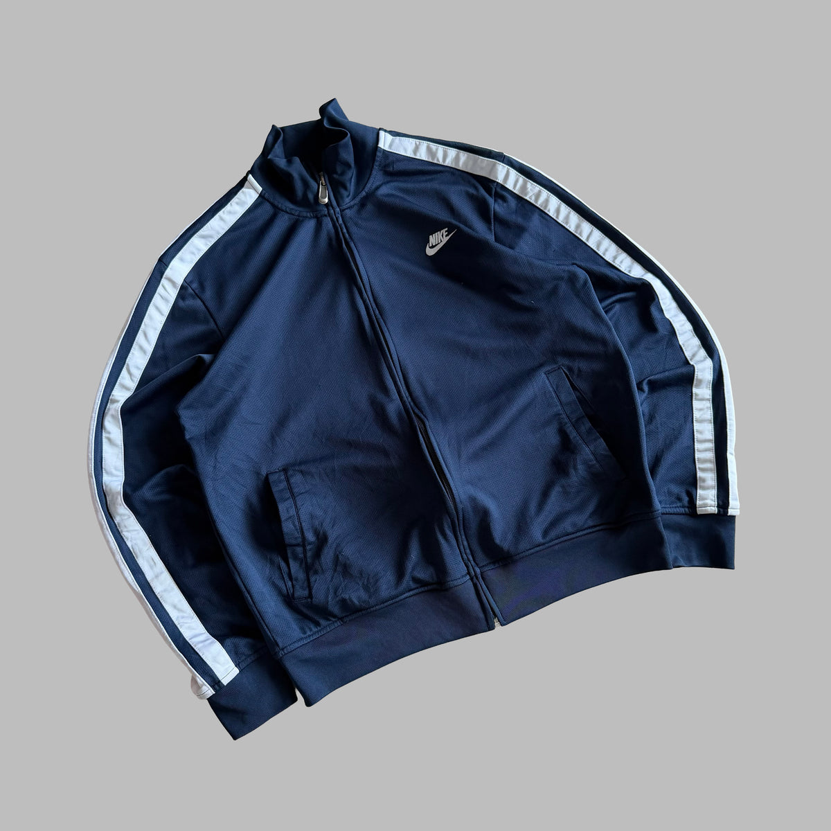Y2K Nike Heavyweight  Panelled Track Jacket - L
