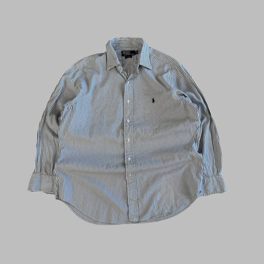 90s Polo Ralph Lauren Striped Button Up Shirt - M