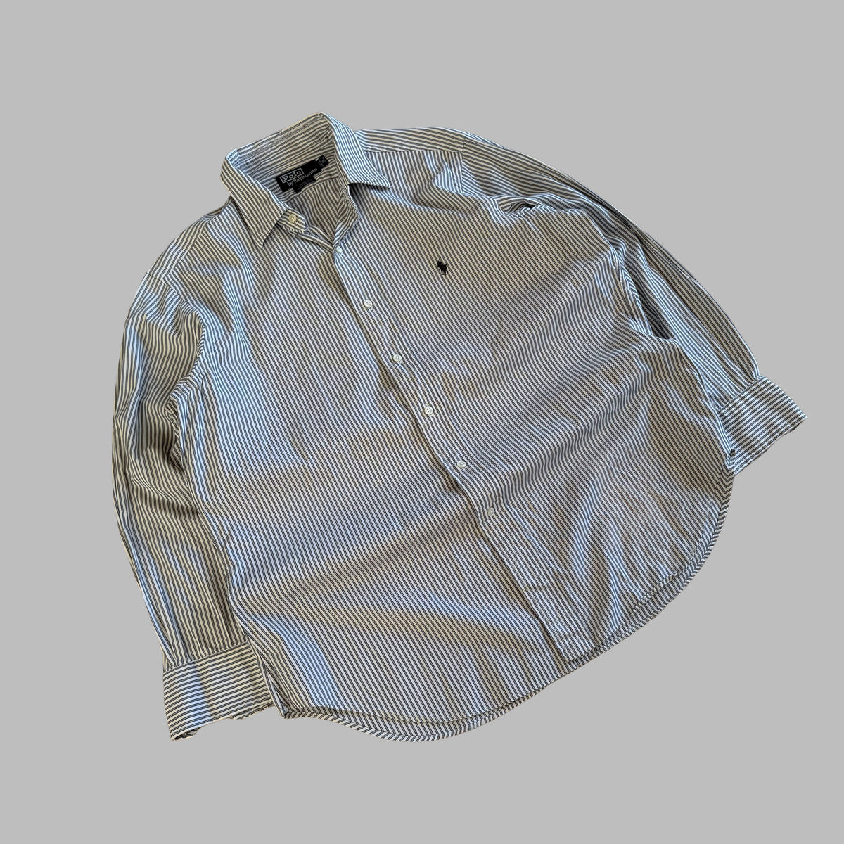 90s Polo Ralph Lauren Striped Button Up Shirt - M