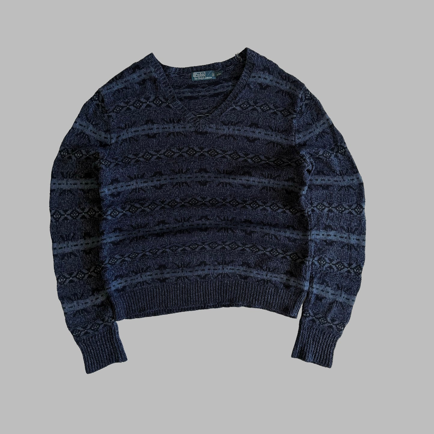 90s Polo Ralph Lauren Patterned Knit - L