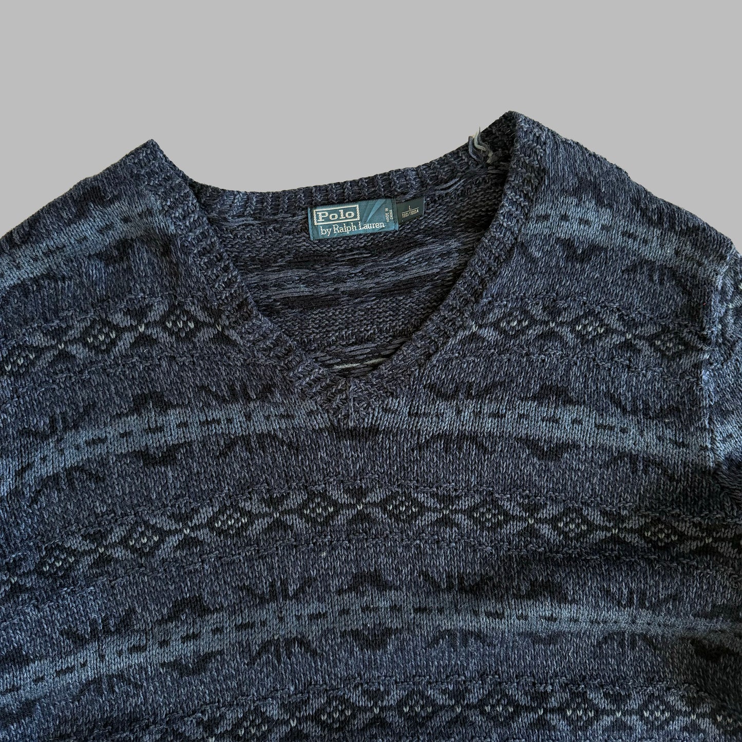 90s Polo Ralph Lauren Patterned Knit - L