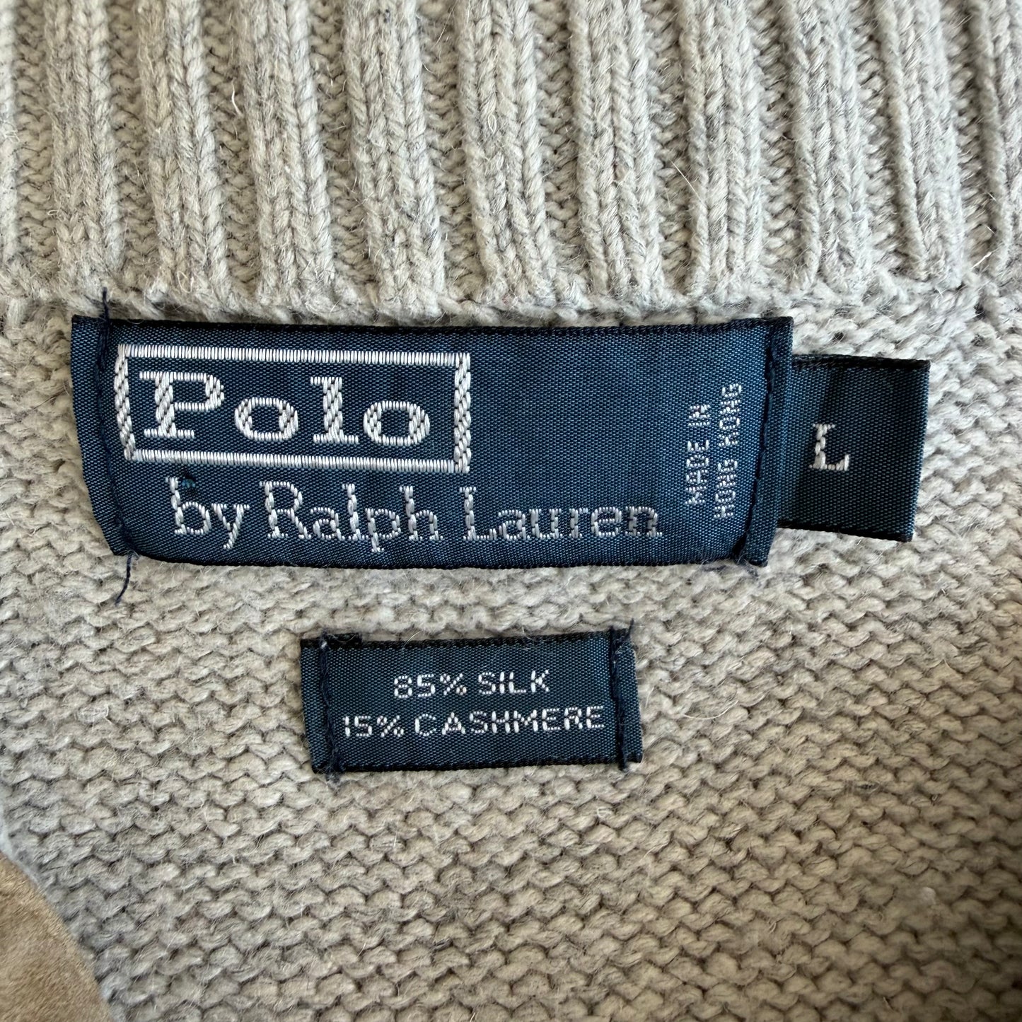 90s Polo Ralph Lauren Cashmere Henley Knit - L