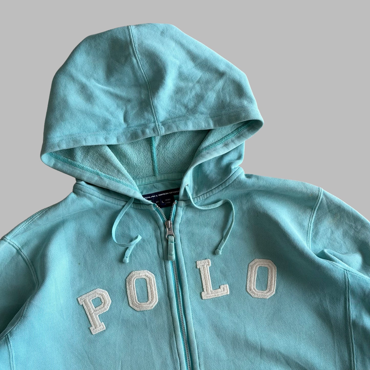 Y2K Ralph Lauren Sport Spell Out Hoodie - M