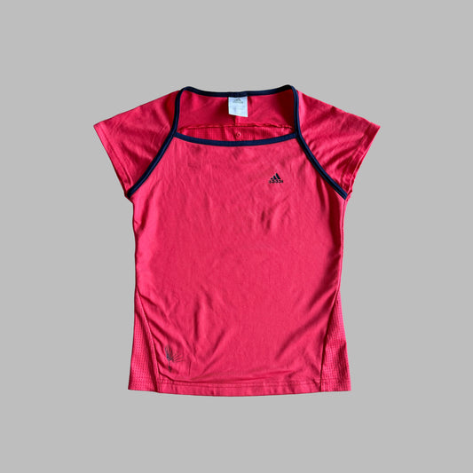 Y2K Adidas Square Neck Activewear Top - S