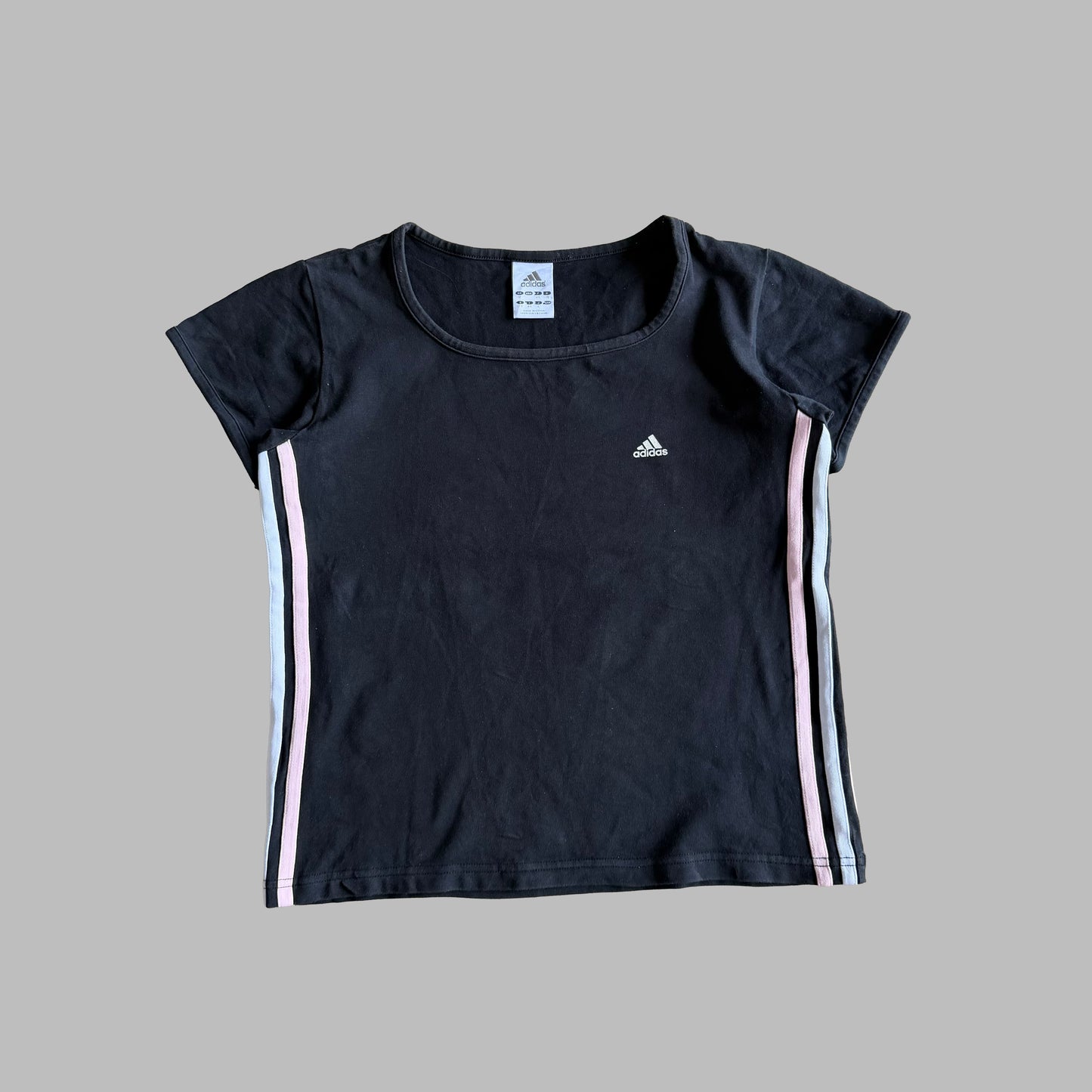 Y2K Adidas Three Stripe Top - L