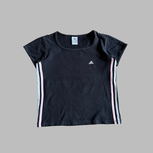 Y2K Adidas Three Stripe Top - L